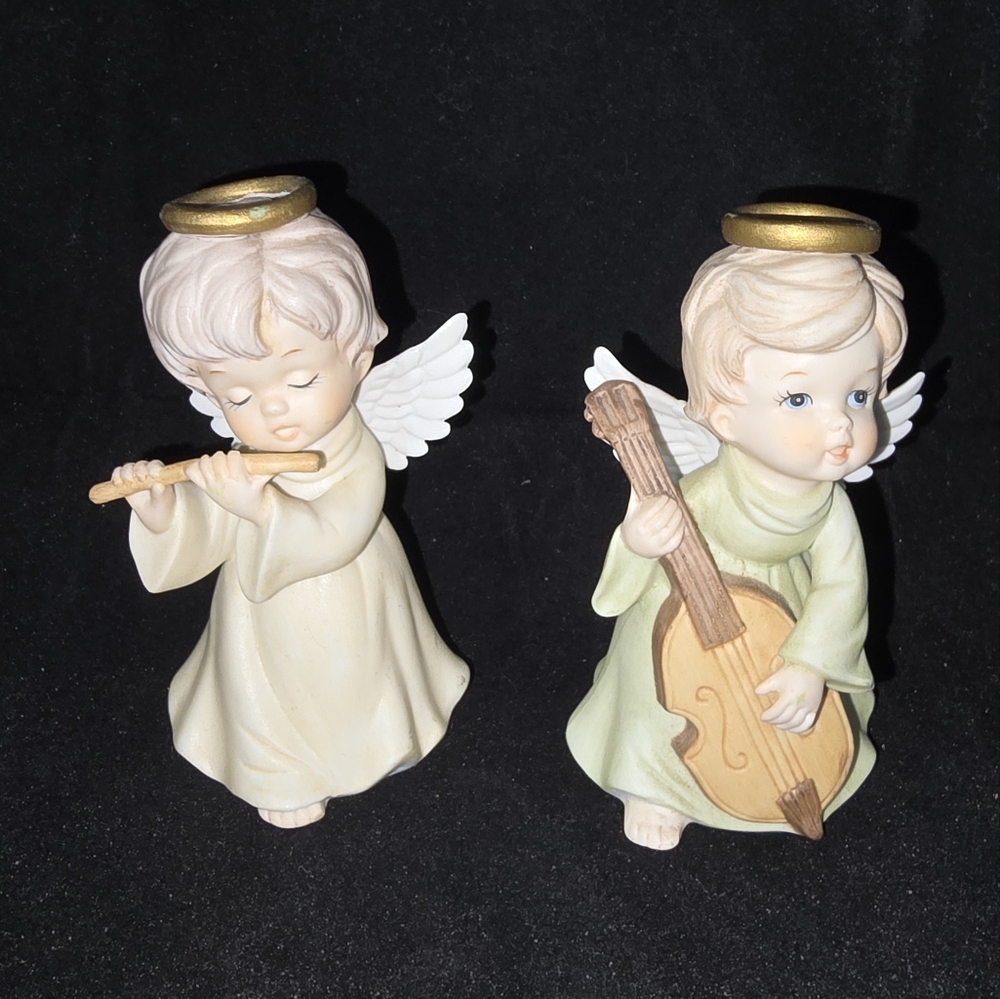 2 1986 Lefton Angel Figurines The Christopher Collection *as Is*